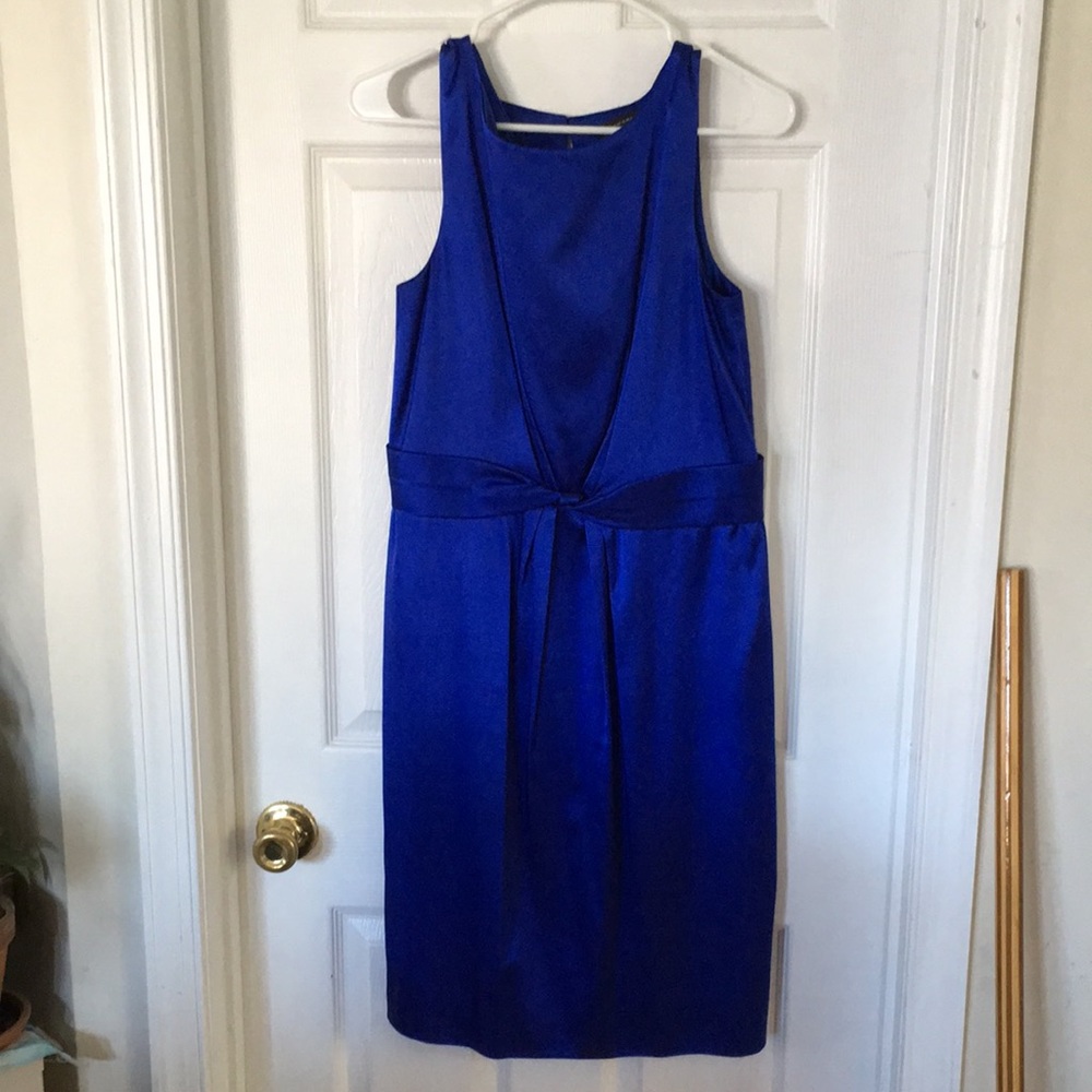Elie Tahari blue silk cocktail dress